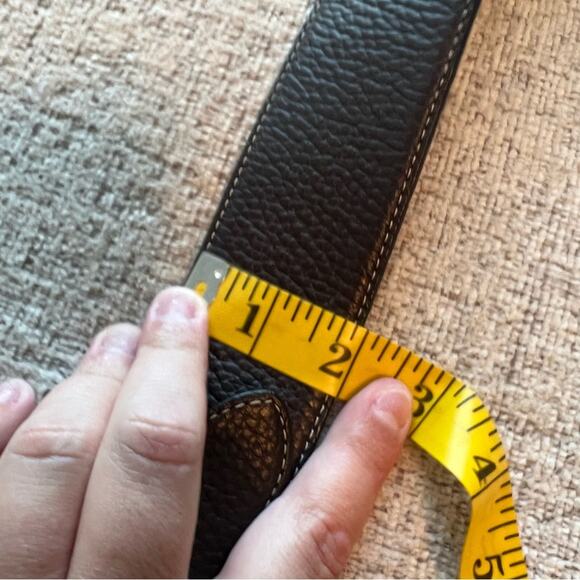 Brighton Deep Brown Pebble Leather Belt Women’s Size Large Buckle & Hook Closure - Picture 4 of 7